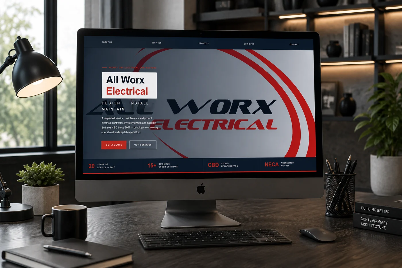 The All Worx Electrical website