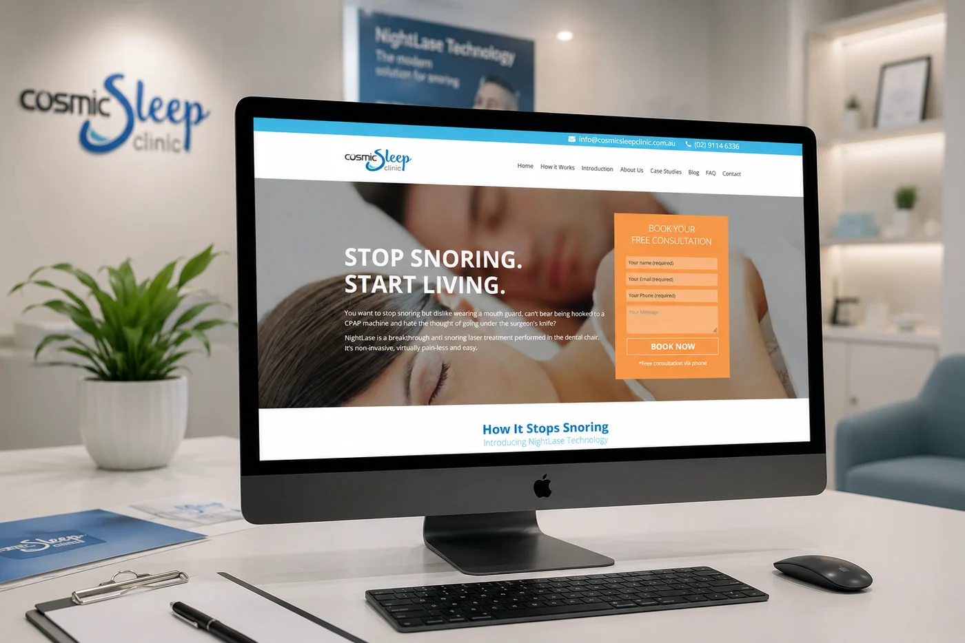 The Cosmic Sleep Clinic website