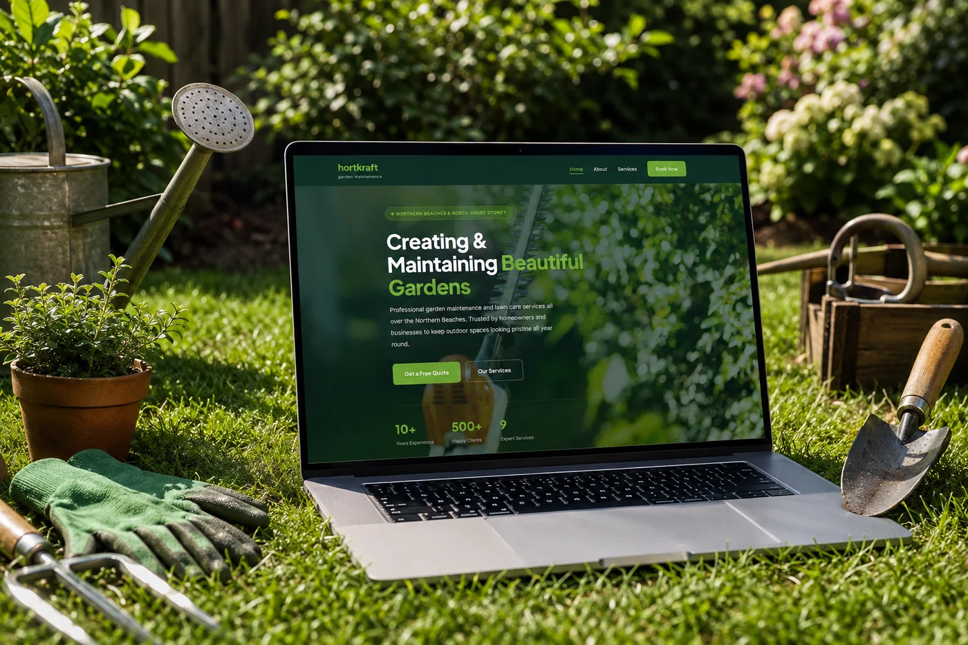 The Hortkraft Garden Maintenance website