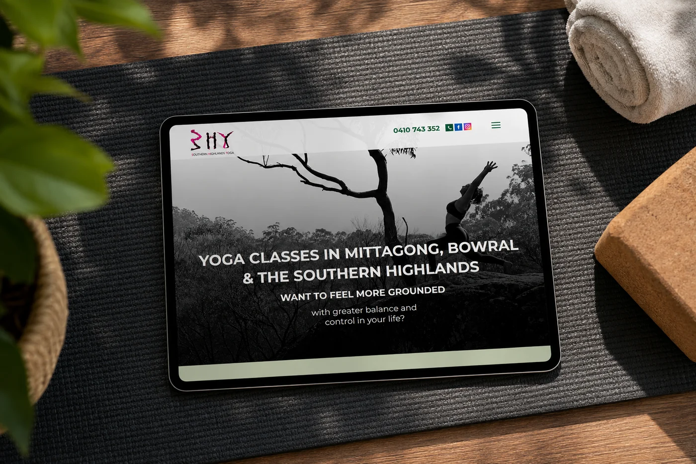 The Southern Highlands Yoga website