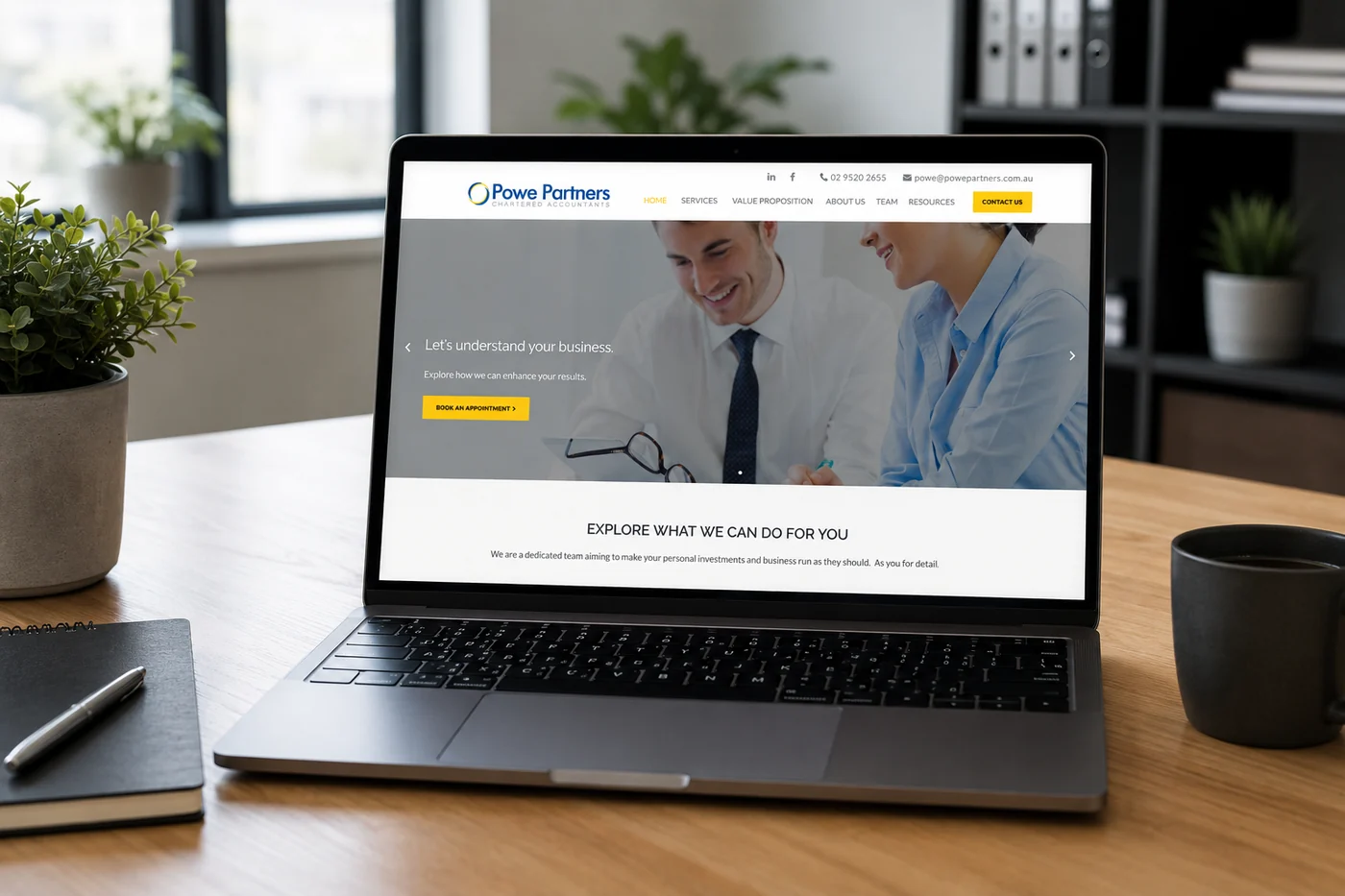 The Powe Partners website