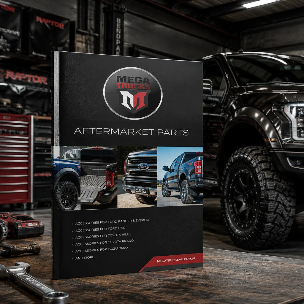 Mega Trucks - Aftermarket Parts Brochure brochure, opens as a PDF