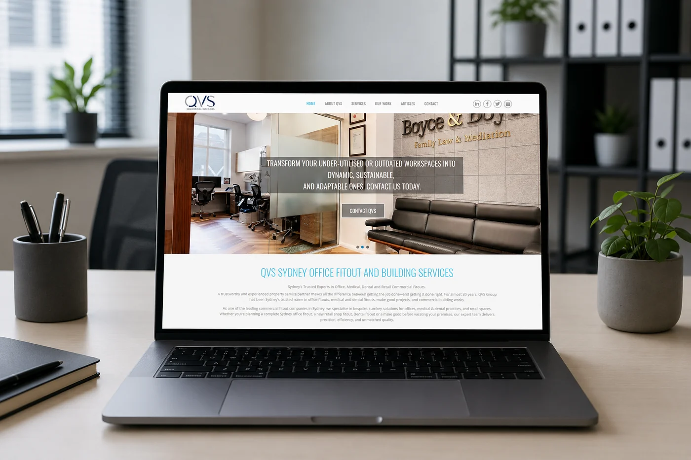 The QVS Group website