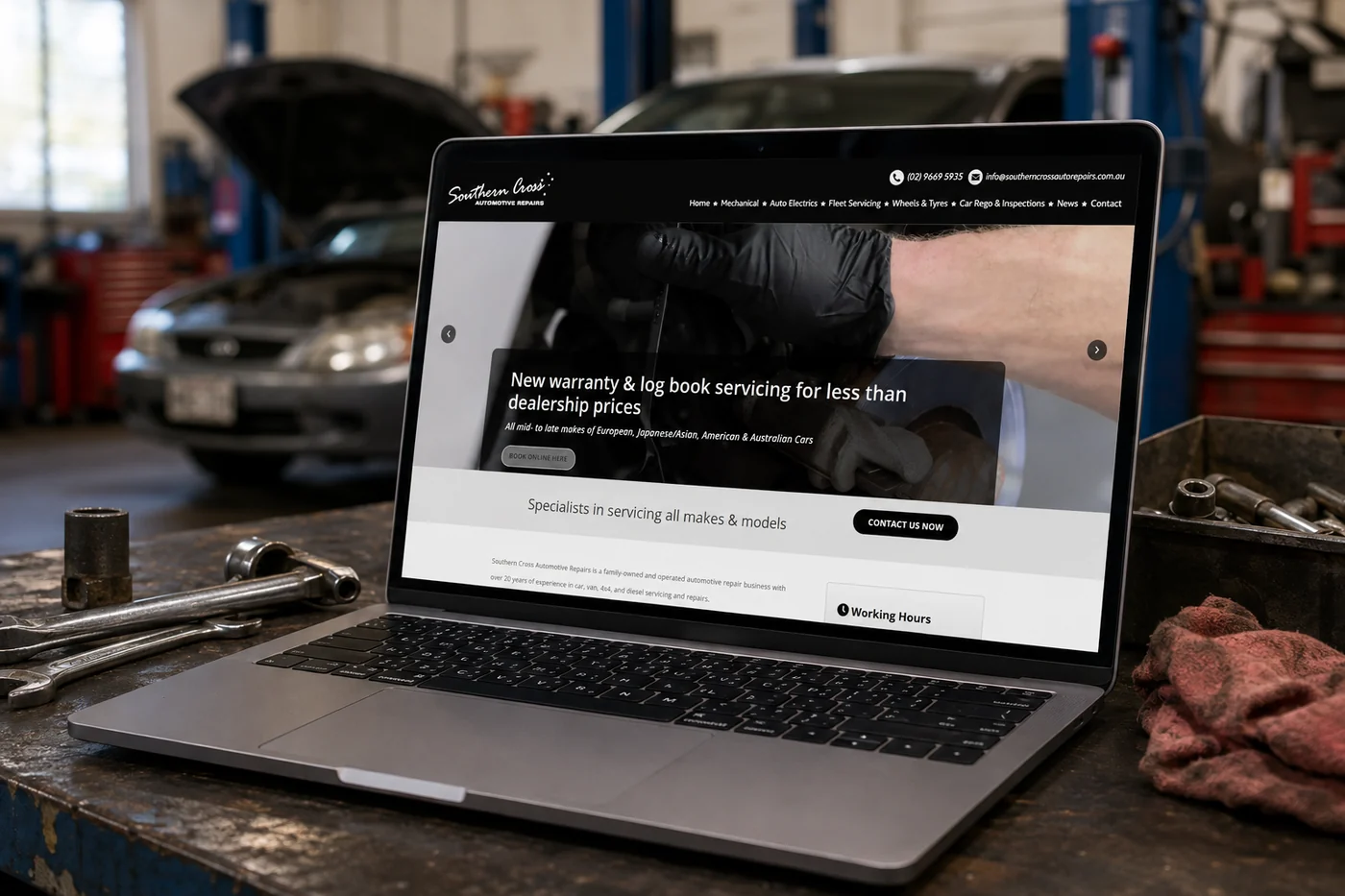 The Southern Cross Automotive website